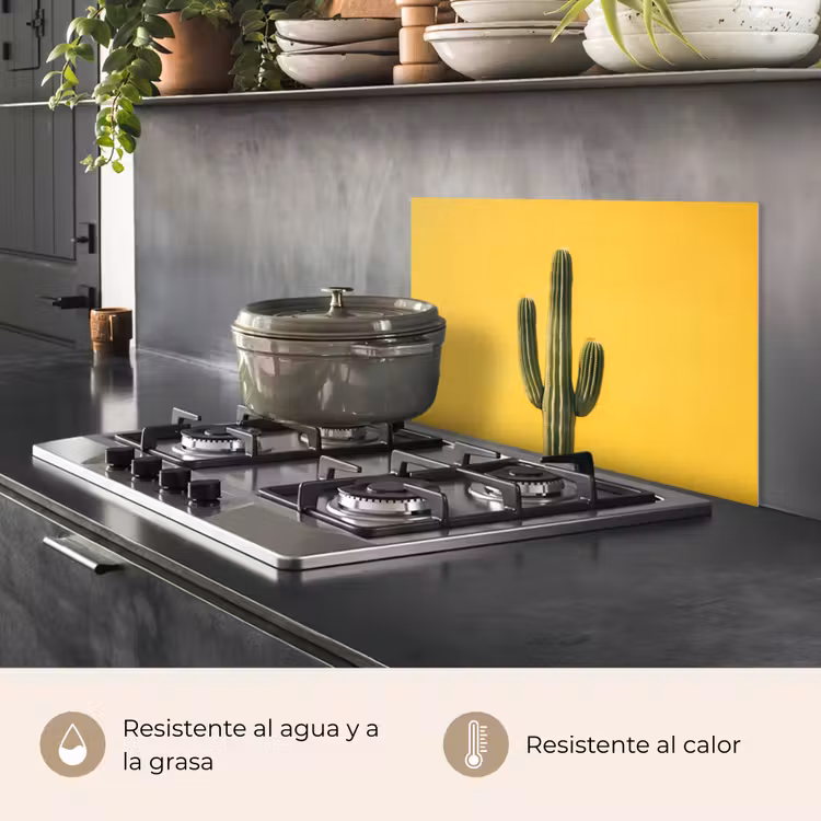 Salpicaderos de cocina - Cactus - Verde - Minimalista — 2