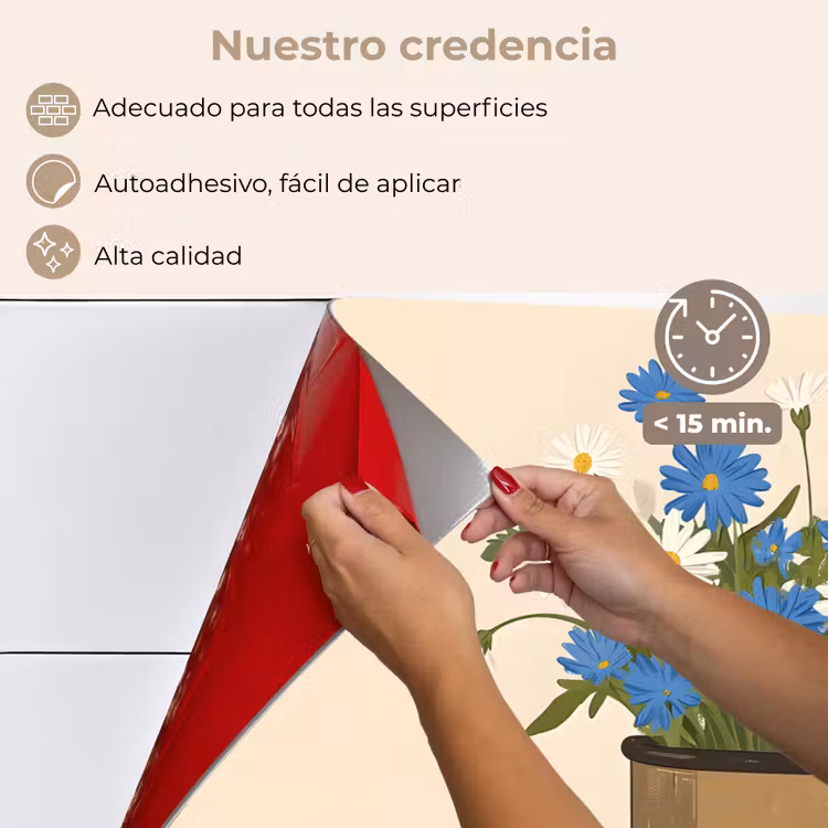 Salpicaderos de cocina - Café - Lata - Minimalista - Flores — 4