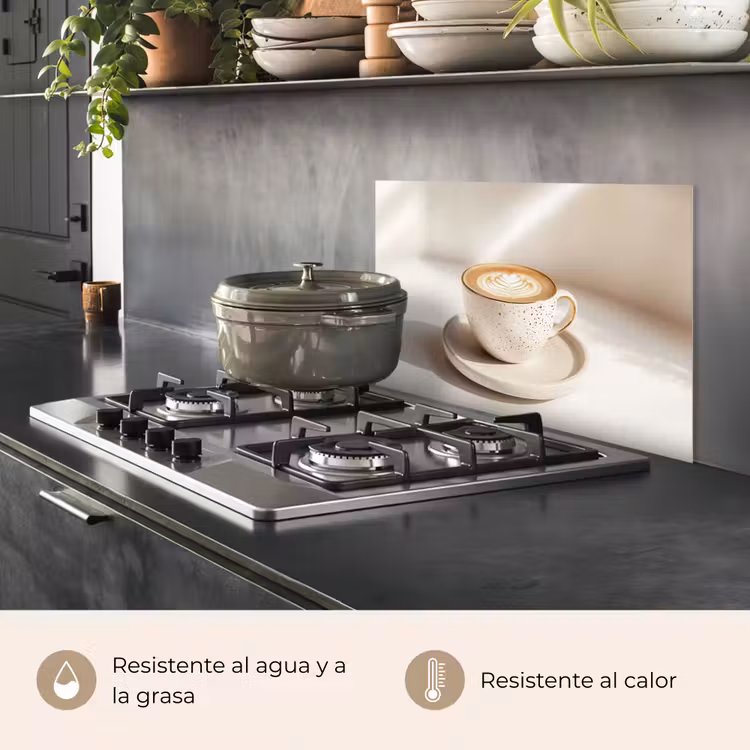 Salpicaderos de cocina - Capuchino - Espuma - Plato - Beige — 2