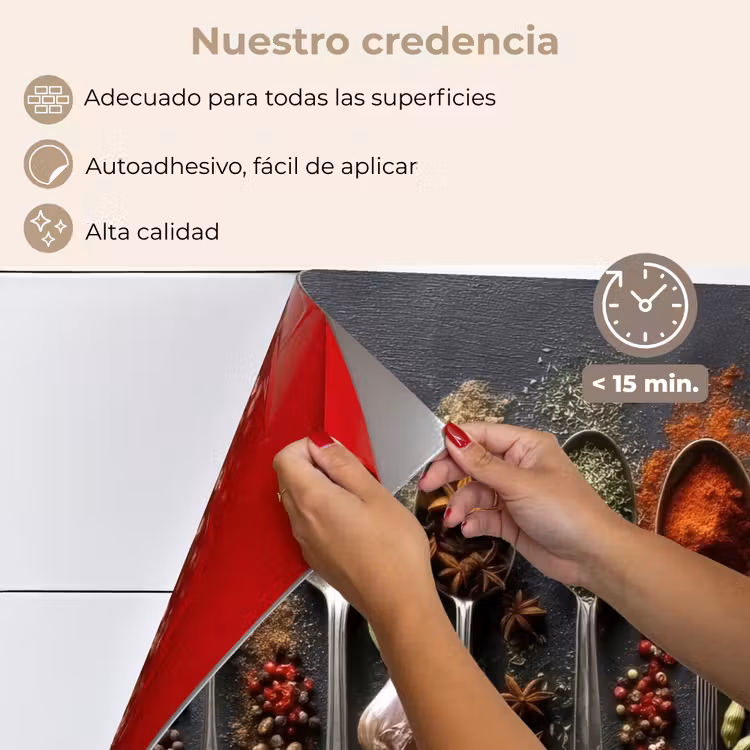 Salpicaderos de cocina - Cucharas - Especias - Canela - Chili — 4