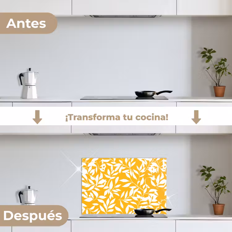 Salpicaderos de cocina - Hojas - Ramas - Amarillo — 7