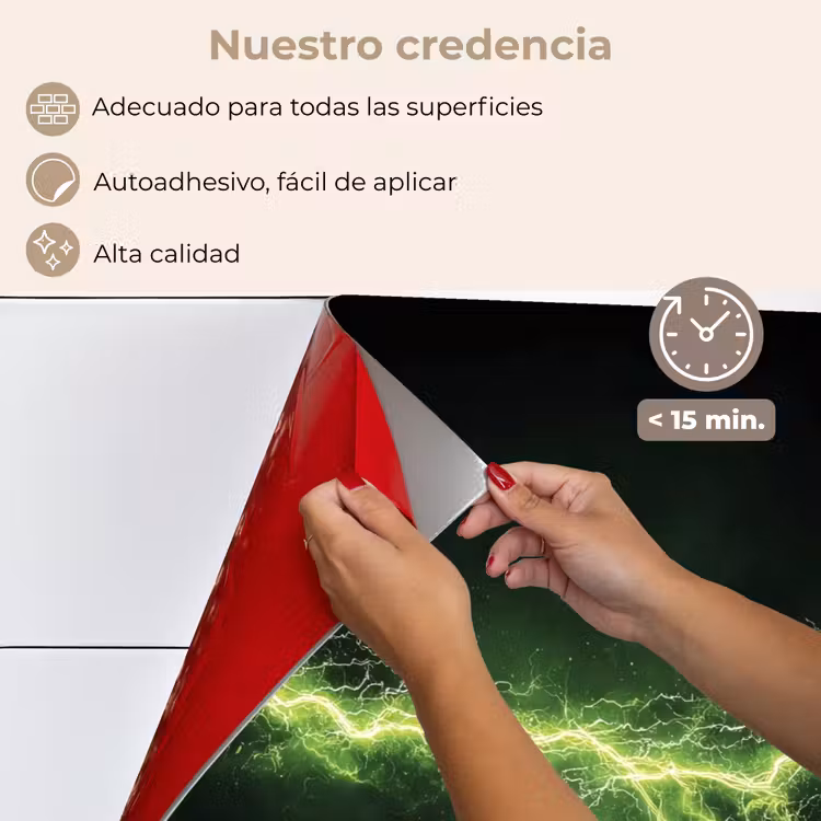 Salpicaderos de cocina - Juego - Electricidad - Línea - Chispas - Verde — 4