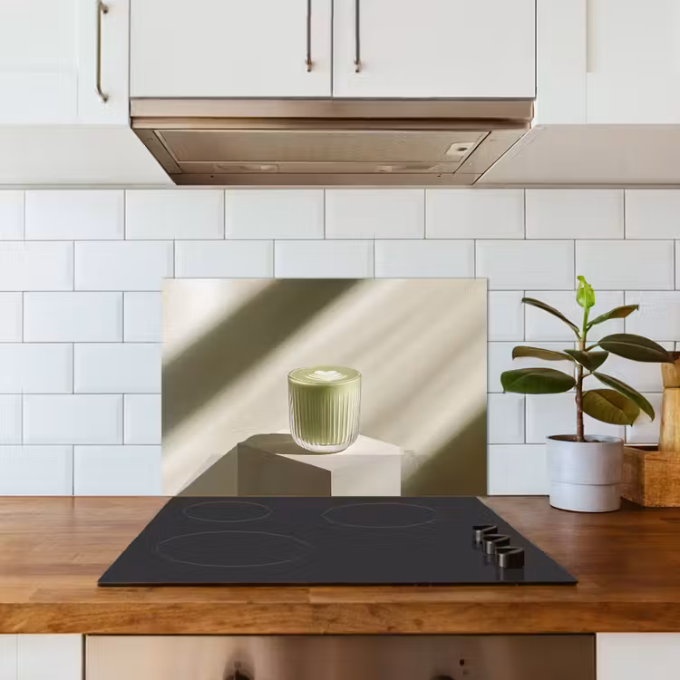 Salpicaderos de cocina - Matcha - Vidrio - Verde - Minimalista — 3