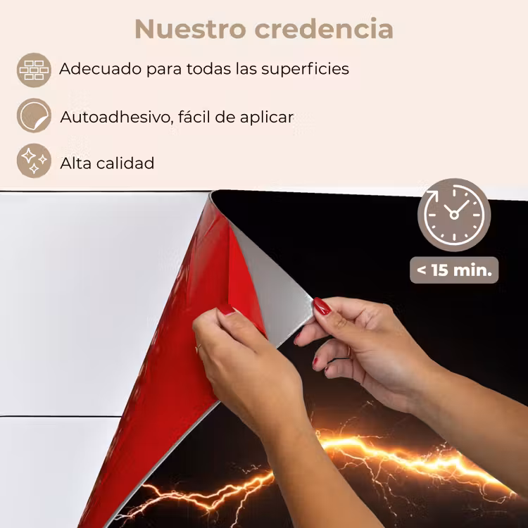 Salpicaderos de cocina - Juego - Naranja - Rayo - Luz — 4