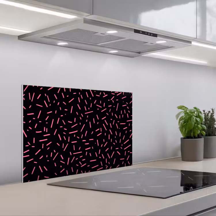 Salpicaderos de cocina - Juego - Rayas - Rosa - Abstracto — 1