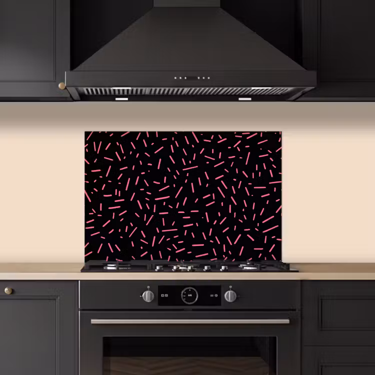 Salpicaderos de cocina - Juego - Rayas - Rosa - Abstracto — 5