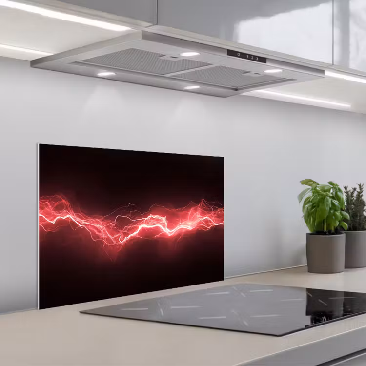 Salpicaderos de cocina - Juego - Rojo - Electricidad - Energía - Línea — 1
