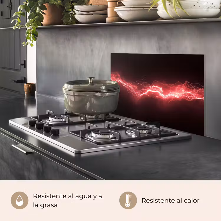 Salpicaderos de cocina - Juego - Rojo - Electricidad - Energía - Línea — 2