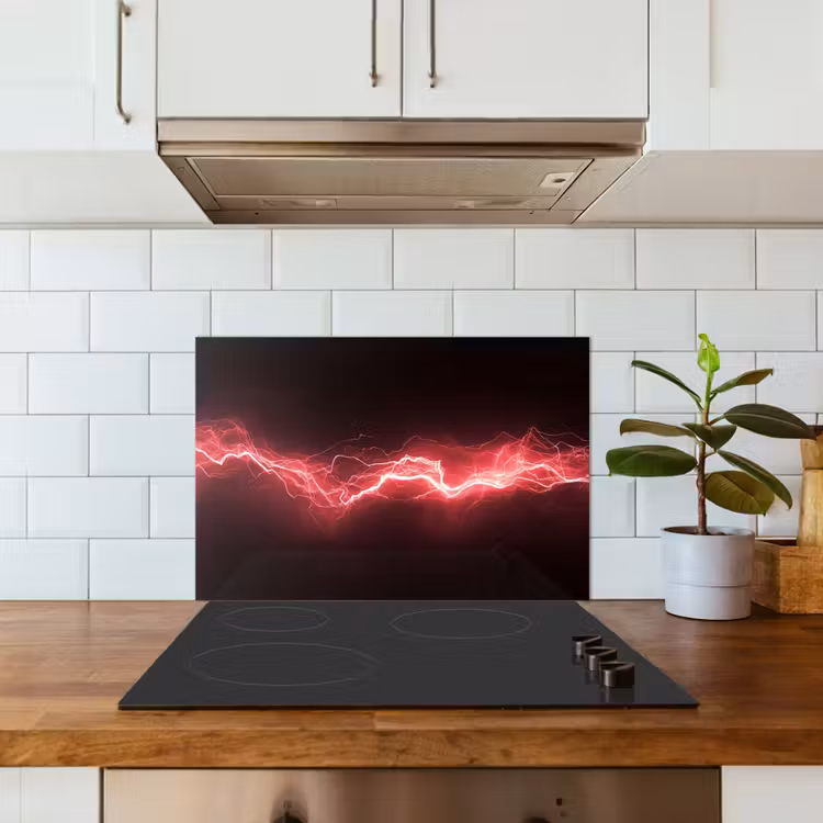 Salpicaderos de cocina - Juego - Rojo - Electricidad - Energía - Línea — 3