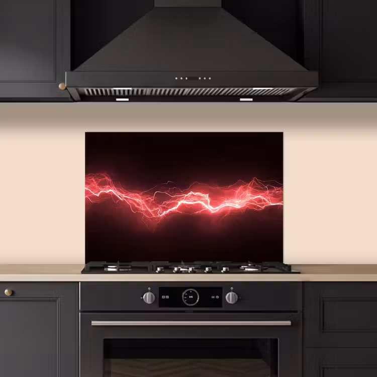 Salpicaderos de cocina - Juego - Rojo - Electricidad - Energía - Línea — 5