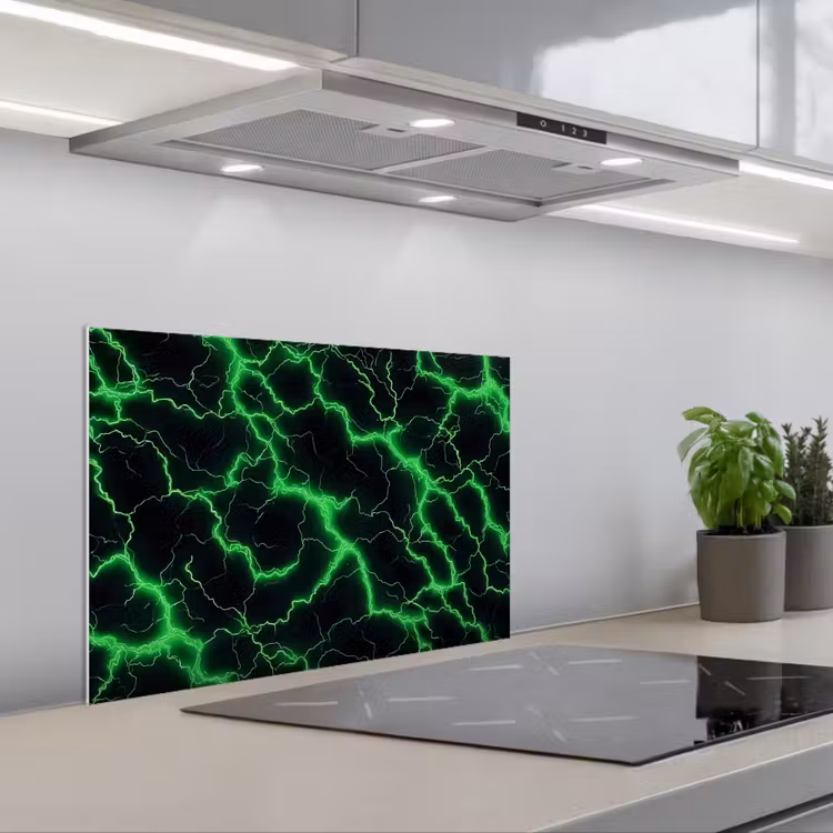 Salpicaderos de cocina - Juegos - Iluminación - Verde - Energía — 1