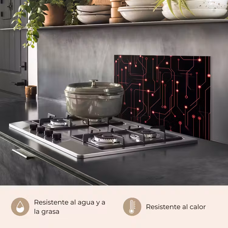 Salpicaderos de cocina - Juegos - Líneas - Red - Puntos - Rojo — 2