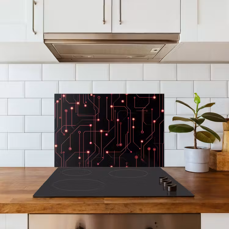 Salpicaderos de cocina - Juegos - Líneas - Red - Puntos - Rojo — 3