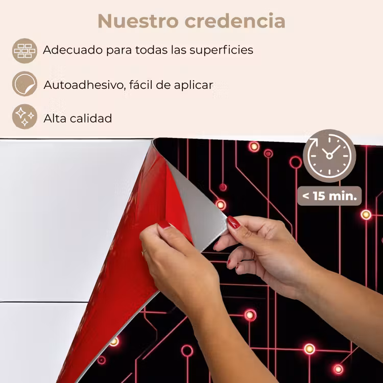 Salpicaderos de cocina - Juegos - Líneas - Red - Puntos - Rojo — 4