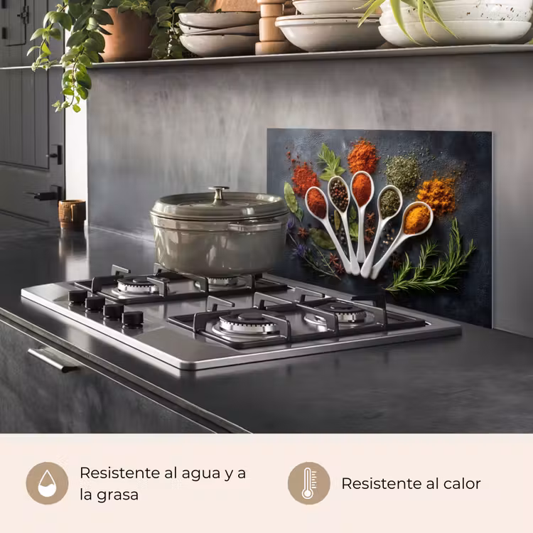 Salpicaderos de cocina - Cucharas - Blancas - Polvo - Especias — 2