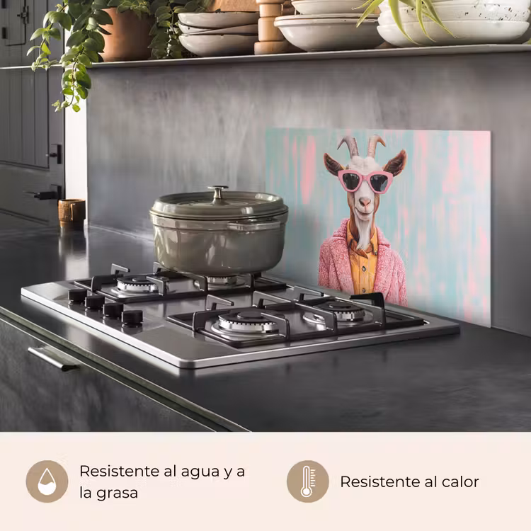 Salpicaderos de cocina - Gafas de sol - Rosa - Cabra - Oído — 2