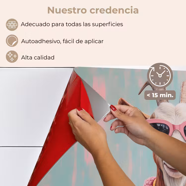 Salpicaderos de cocina - Gafas de sol - Rosa - Cabra - Oído — 4