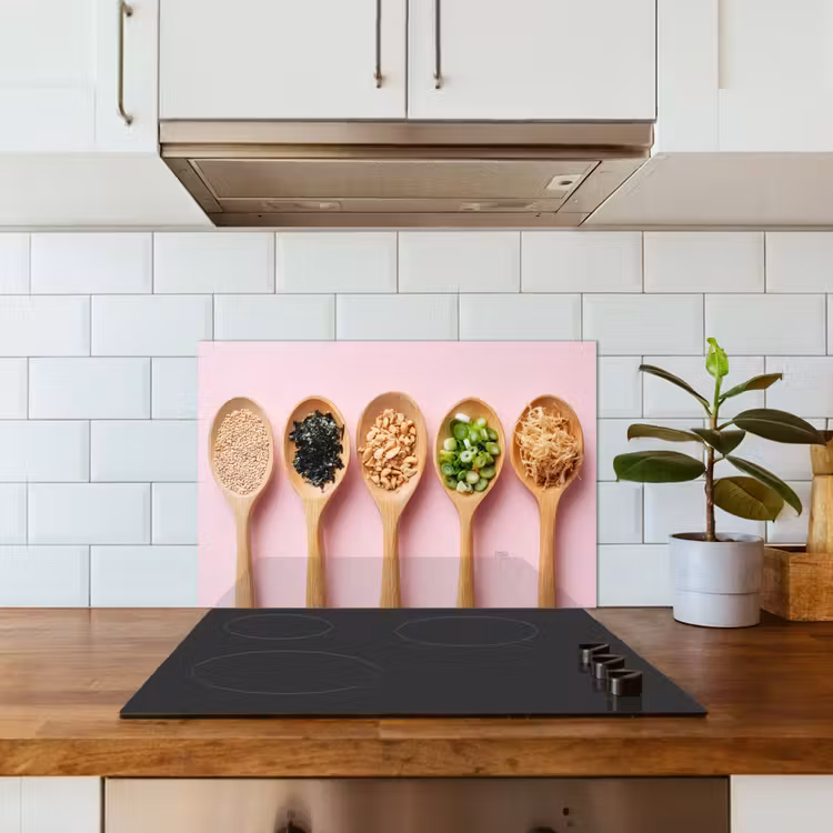 Salpicaderos de cocina - Ingredients - Cucharas - Madera - Rosa — 3