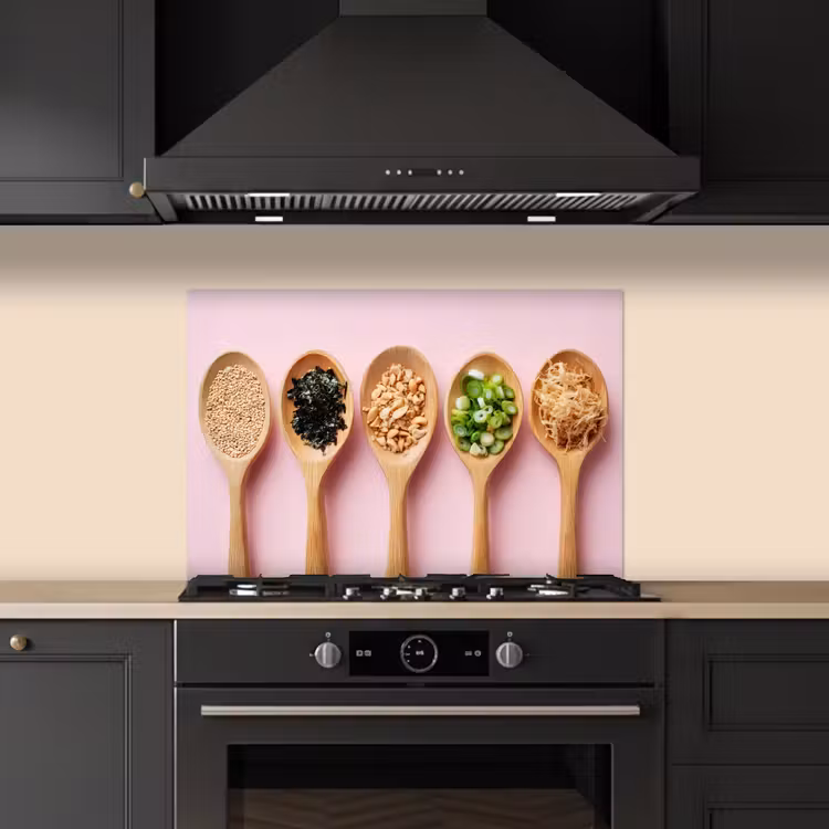 Salpicaderos de cocina - Ingredients - Cucharas - Madera - Rosa — 5