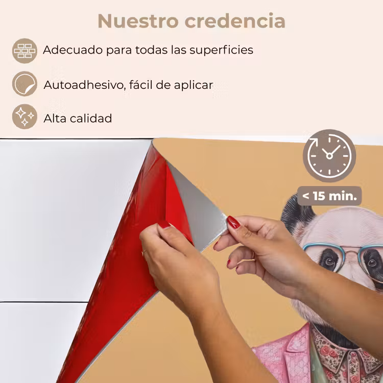 Salpicaderos de cocina - Panda - Traje - Gafas de sol - Azul — 4