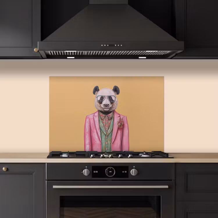 Salpicaderos de cocina - Panda - Traje - Gafas de sol - Azul — 5