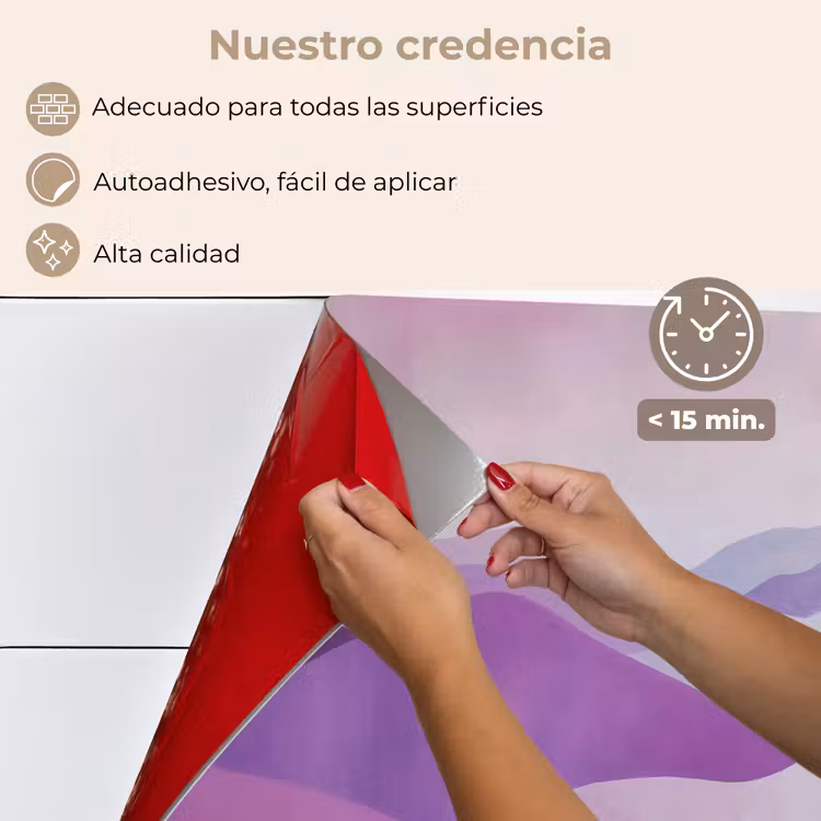 Salpicaderos de cocina - Abstracto - Colinas - Paisaje - Morado — 4