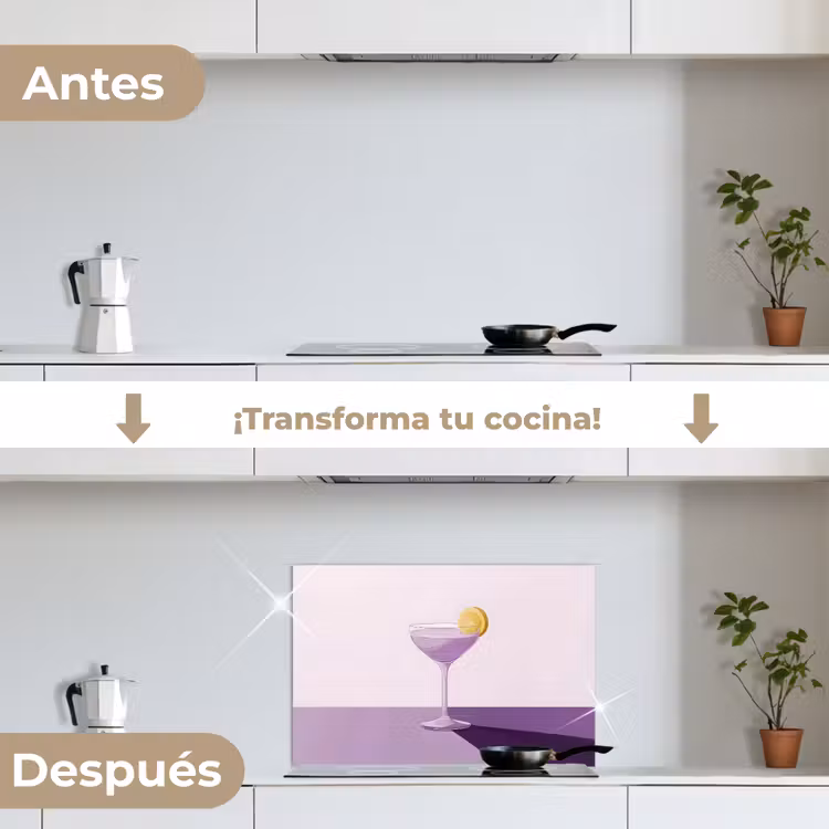 Salpicaderos de cocina - Cóctel - Morado - Minimalista - Limón — 7