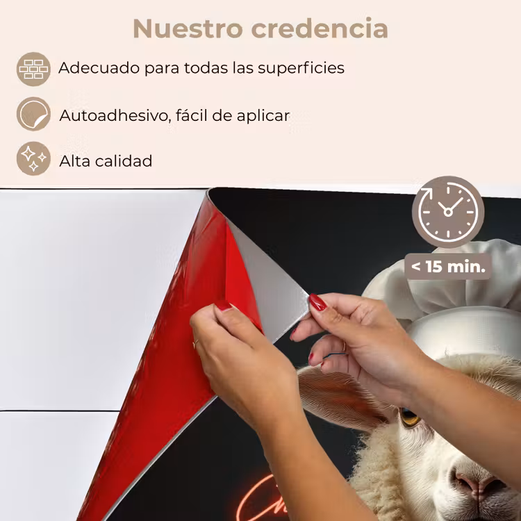 Salpicaderos de cocina - Oveja - Ropa de cocina - Neón - Cita — 4