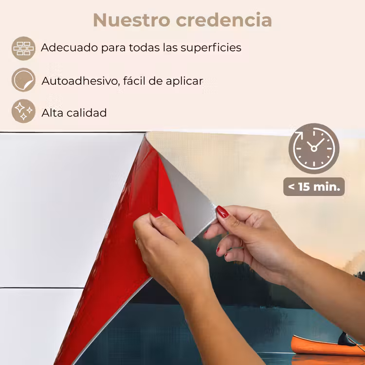 Salpicaderos de cocina - Bosques - Lago - Canoa - Naranja — 4