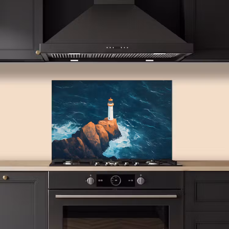 Salpicaderos de cocina - Faro - Roca - Mar - Olas — 5