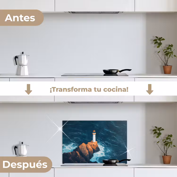 Salpicaderos de cocina - Faro - Roca - Mar - Olas — 7