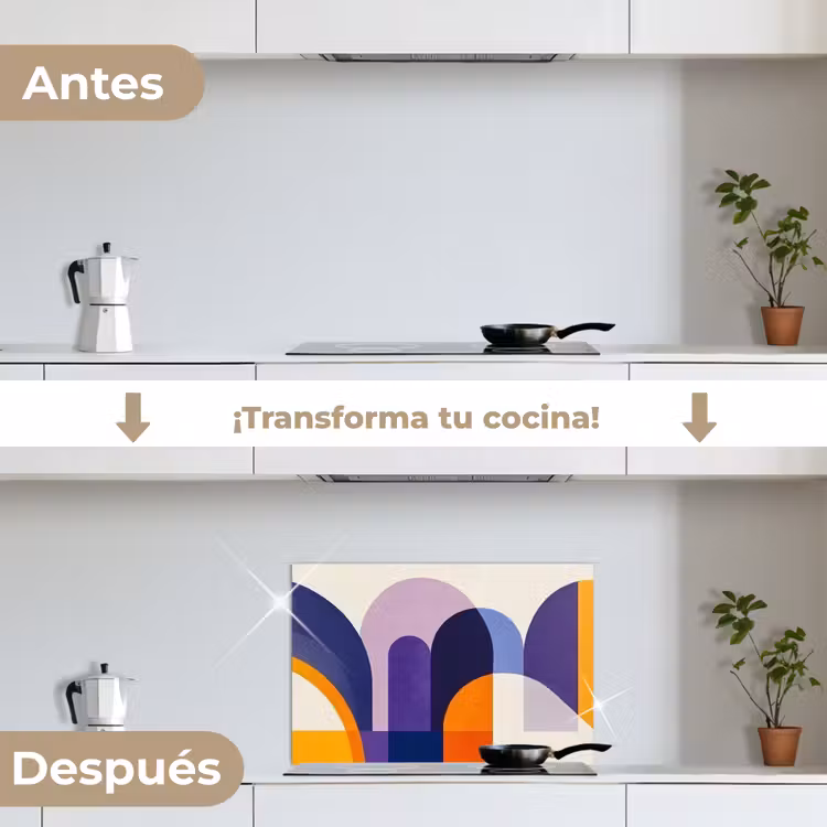 Salpicaderos de cocina - Formas - Abstracto - Gráfico - Naranja — 7