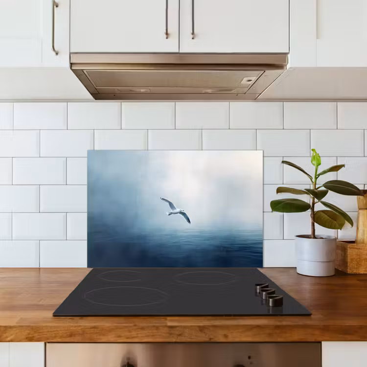 Salpicaderos de cocina - Gaviota - Blanca - Mar - Niebla — 3