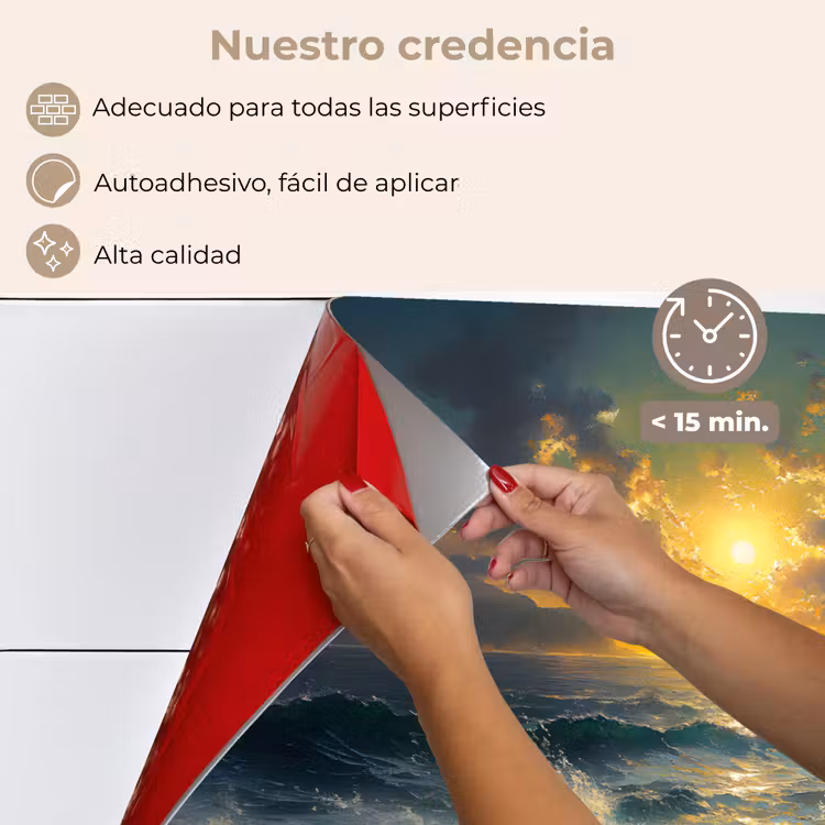 Salpicaderos de cocina - Mar - Sol - Olas - Rocas — 4
