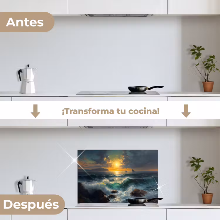 Salpicaderos de cocina - Mar - Sol - Olas - Rocas — 7