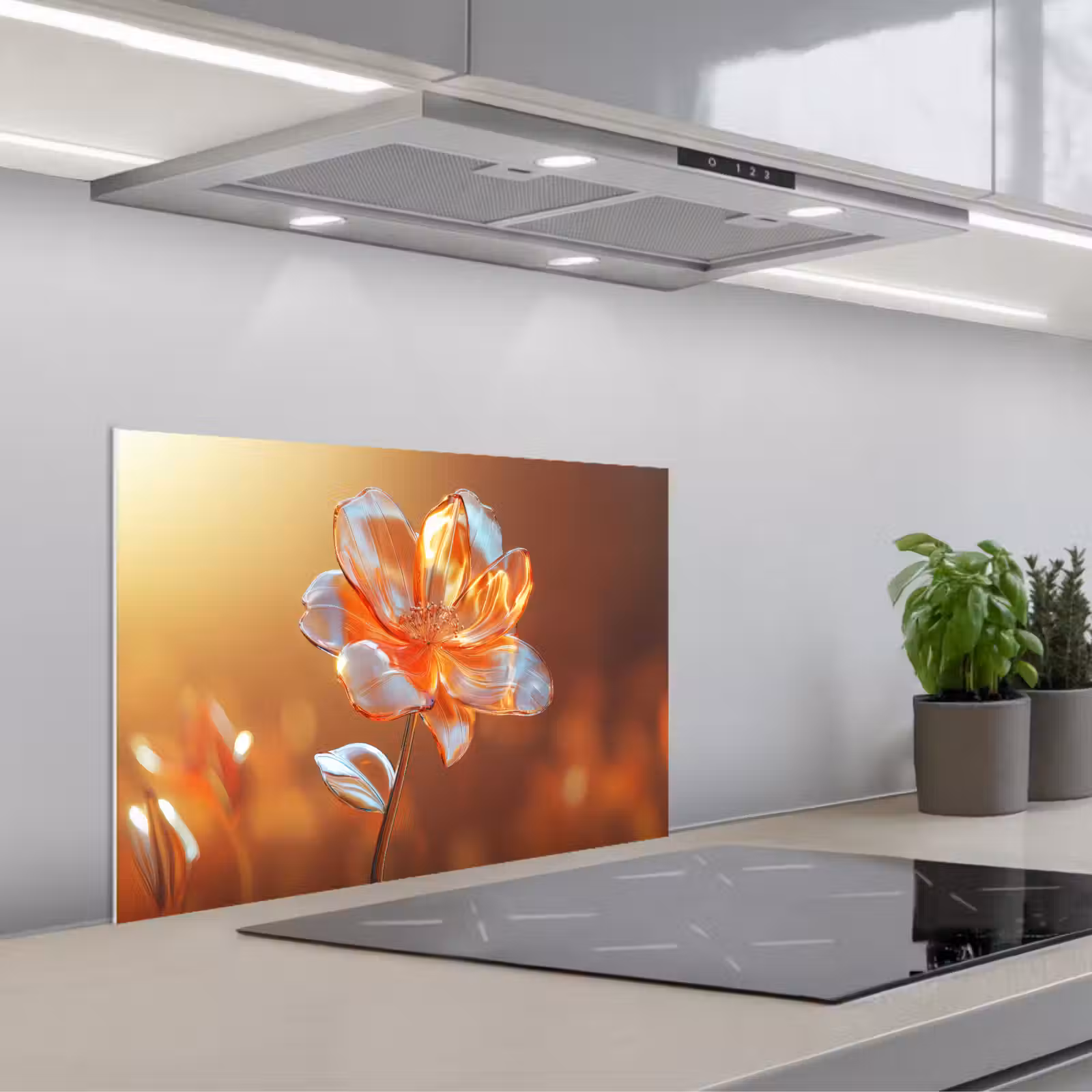 Salpicaderos de cocina - Gafas - Flor - Luz solar — 1