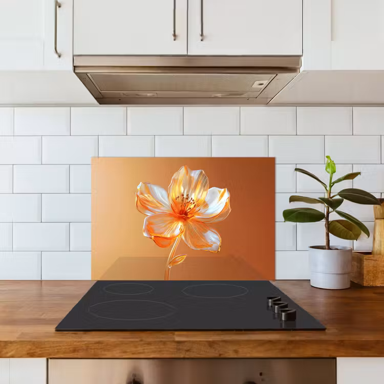 Salpicaderos de cocina - Catalejos - Flor - Naranja — 3