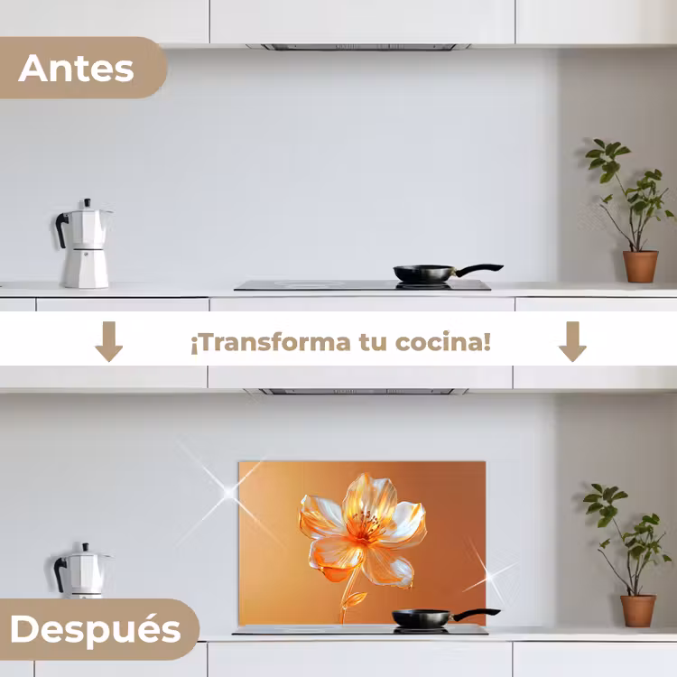 Salpicaderos de cocina - Catalejos - Flor - Naranja — 7