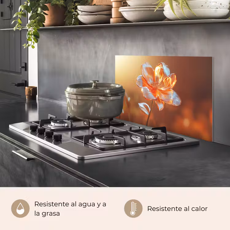 Salpicaderos de cocina - Gafas - Flor - Luz solar — 2