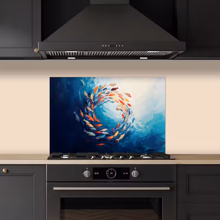 Salpicaderos de cocina - Mar - Peces - Colorido - Dinámico — 5
