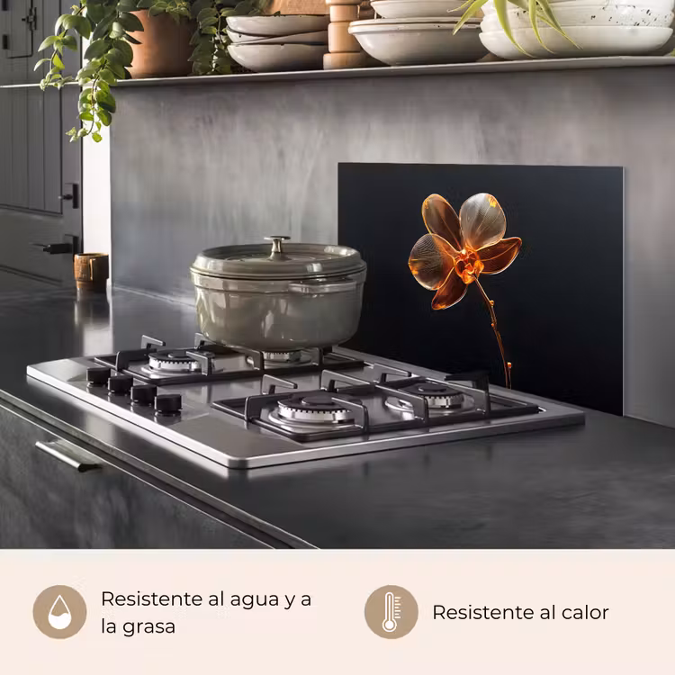 Salpicaderos de cocina - Orquídea - Transparente - Flor — 2