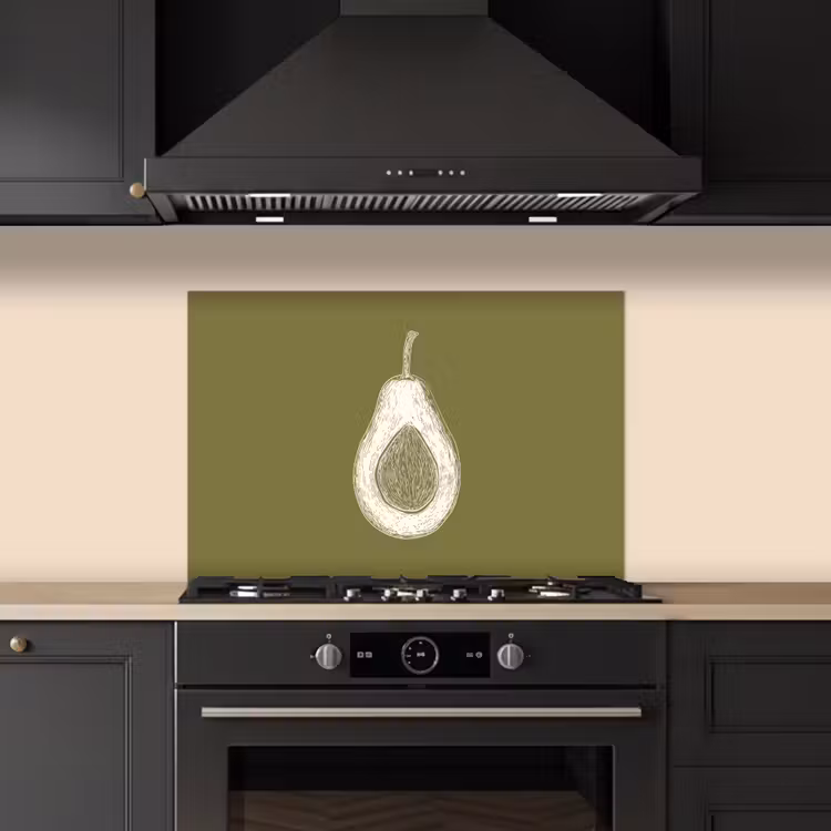 Salpicaderos de cocina - Aguacate - Minimalista - Ilustración - Verde — 5