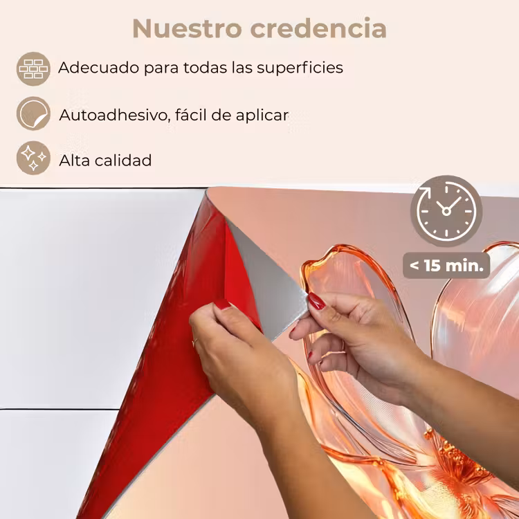Salpicaderos de cocina - Catalejos - Flor - Rosa — 4