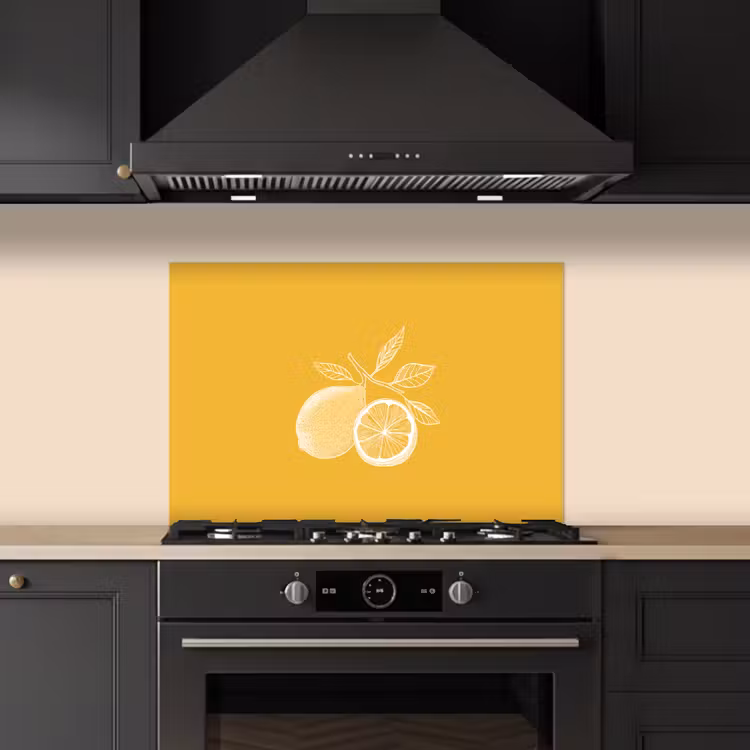 Salpicaderos de cocina - Limones - Ilustración - Minimalista - Amarillo — 5