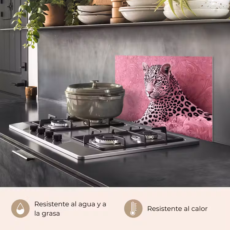 Salpicaderos de cocina - Pantera - Deluxe - Rosa — 2