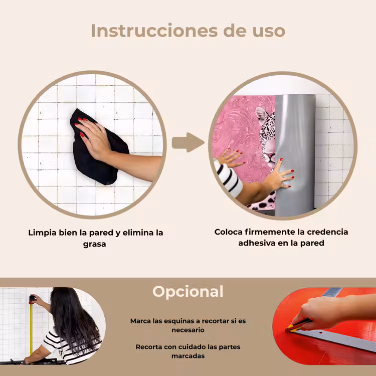 Salpicaderos de cocina - Pantera - Deluxe - Rosa — 6