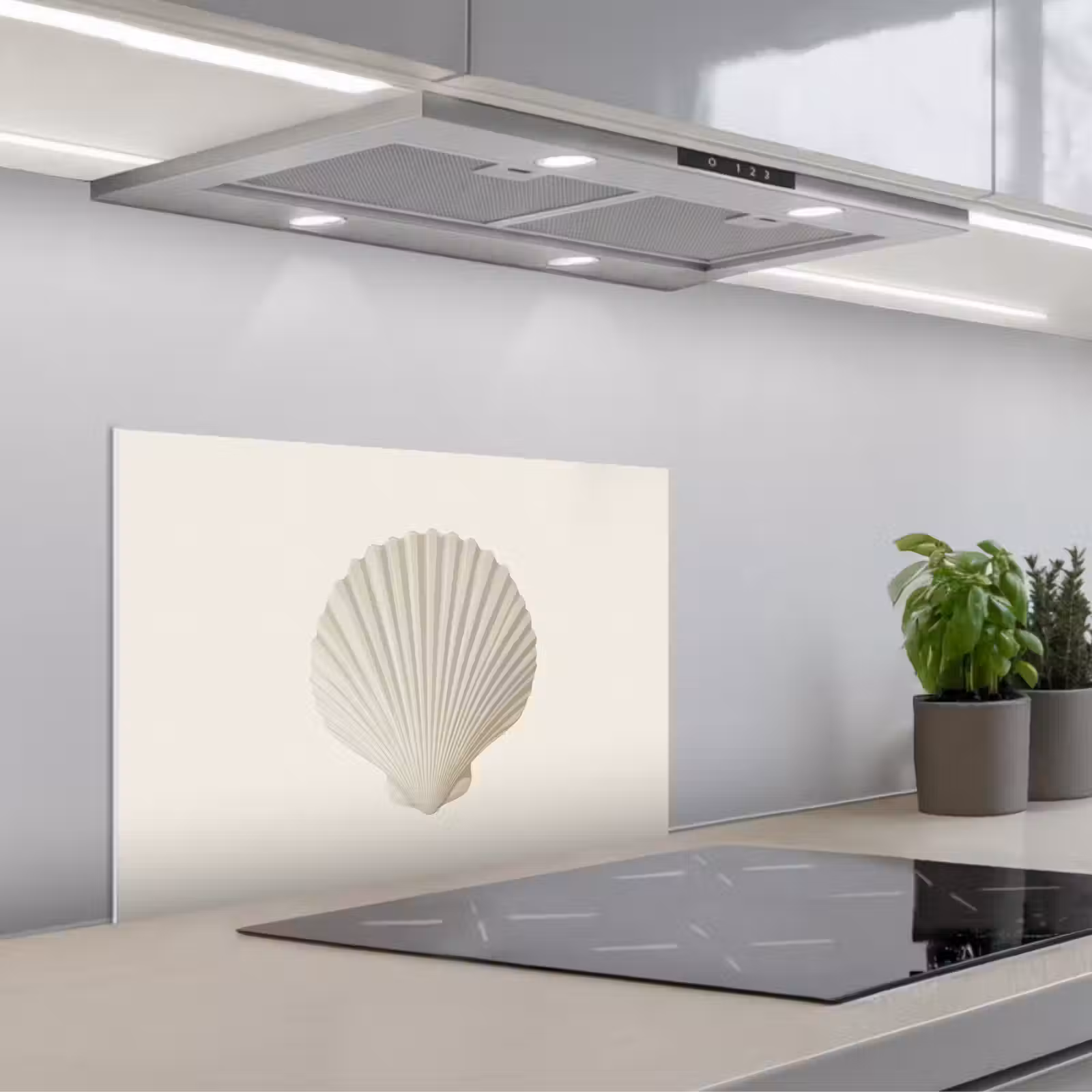 Salpicaderos de cocina - Concha - Minimalista - Blanco — 1