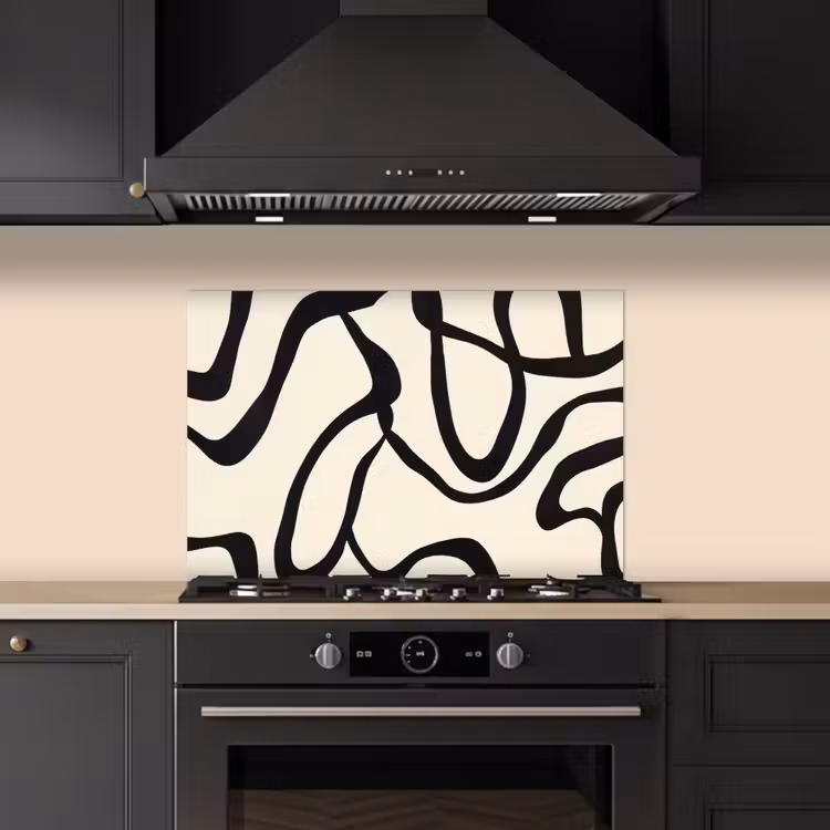 Salpicaderos de cocina - Abstracto - Líneas - Moderno - Beige — 5