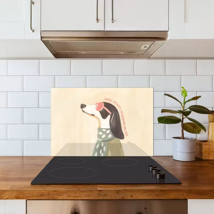 Salpicaderos de cocina - Cita - Perro - Gafas de sol — 3