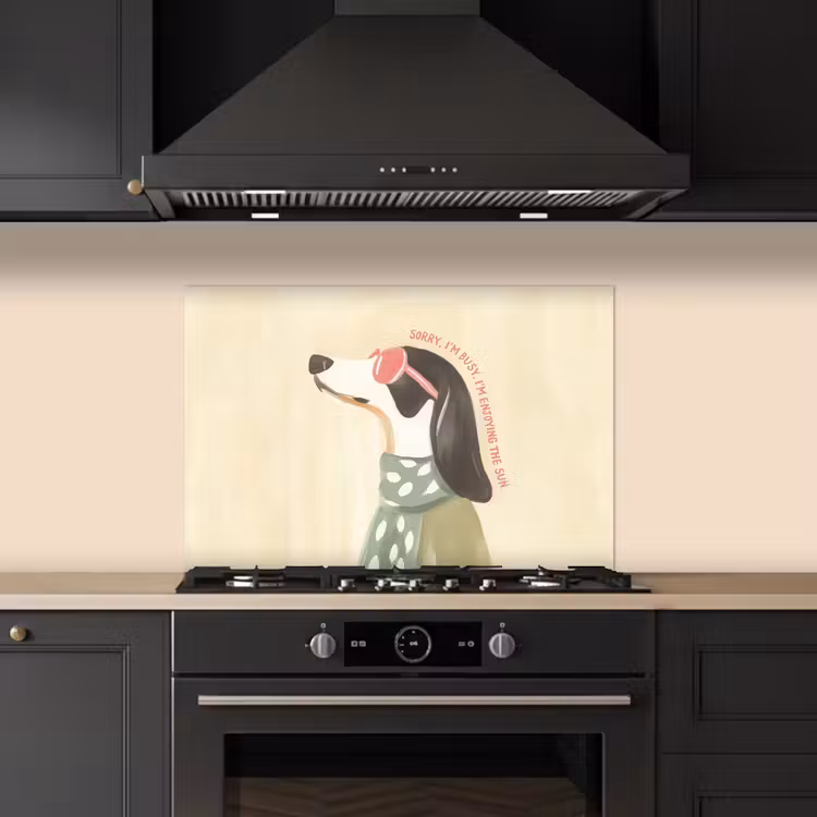 Salpicaderos de cocina - Cita - Perro - Gafas de sol — 5